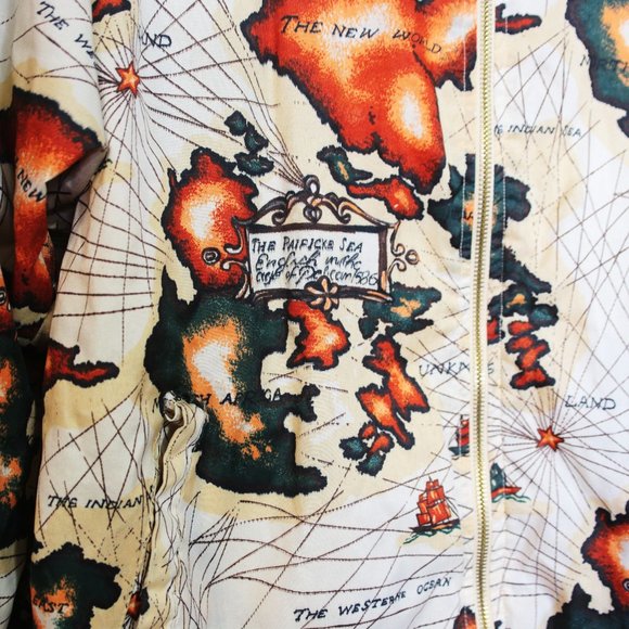 vtg Pierre Cardin African world map windbreaker - Picture 3 of 7